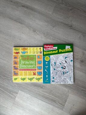 Highlights Hidden Pictures Dinosaur Puzzles - Blue/Green Cover